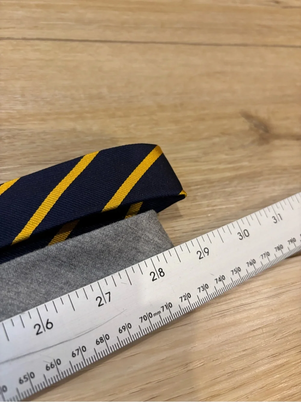 Lot Of 2 J.Crew Made In USA Skinny Ties Blue Stripe And Solid Gray